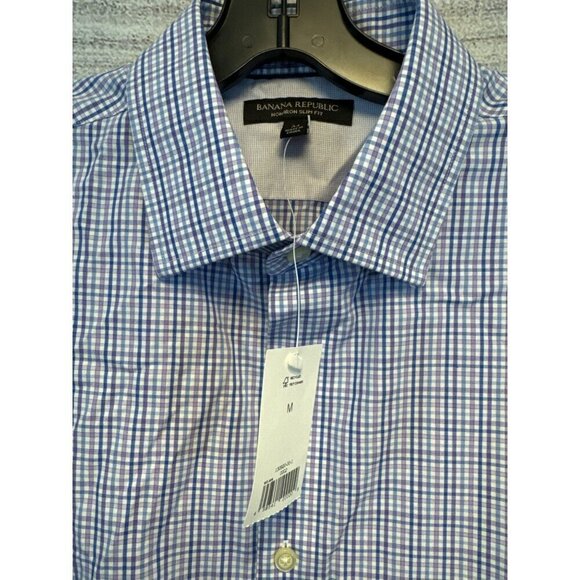 NWT Men's Banana Republic Blue Button Down - Picture 2 of 4